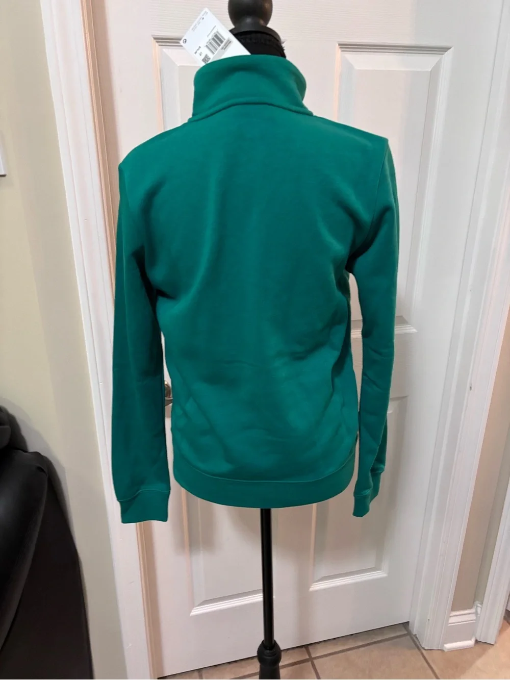Nike Women's Green Quarter-Zip Pullover Sweatshirt